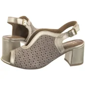 Sandały damskie - Sandały Beżowe+Złote 06920-04/00-1 (MA1340-a) Maciejka - miniaturka - grafika 1