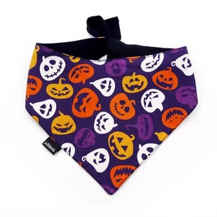 Bandanka dla psa na Halloween, Straszna Dynia wiązana chusteczka, apaszka-L - Ubranka dla psów - miniaturka - grafika 1