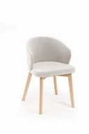 Krzesła - Flavio 5 krzesło tapicerowane szare nogi dąb artisan - miniaturka - grafika 1