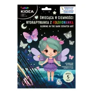 Zabawki kreatywne - DERFORM, wydrapywanka z kolorowanką magic świecąca w ciemności kidea - miniaturka - grafika 1