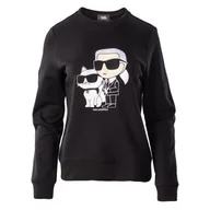 Bluzy damskie - Damska Bluza KARL LAGERFELD IKONIK 2.0 SWEATSHIRT 230W1803-999 – Czarny - miniaturka - grafika 1
