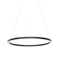 Lampy sufitowe - QAZQA Inteligentna lampa wisząca czarna 80 cm z diodami LED i RGBW - Girello - miniaturka - grafika 1