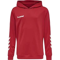 Bluzy męskie - Hummel Hummel Męska bluza z kapturem Hmlpromo Poly Hoodie rouge XL 208317-3062 - miniaturka - grafika 1