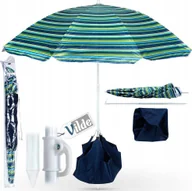 Parasole ogrodowe - Vilde Parasol Plażowy z Podstawą Stojakiem Regulowany VILDE 147 cm - miniaturka - grafika 1