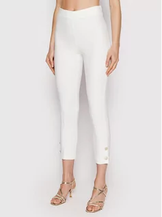 Spodnie damskie - Rinascimento Spodnie materiałowe CFC0108705003 Biały Slim Fit - grafika 1