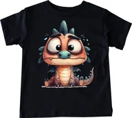 Koszulki dla dziewczynek - Dziecięca koszulka ze smokiem - smok27 - miniaturka - grafika 1