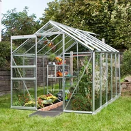 Szklarnie ogrodowe - VITAVIA szklarnia ogrodowa Apollo 7500, srebrna - (7,5 m2; 1,95 x 3,83 m) + baza - miniaturka - grafika 1