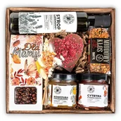 Zestawy upominkowe - Kosz Prezentowy Dla Mamy Prezent Kawa, Słodycze, Przetwory - miniaturka - grafika 1