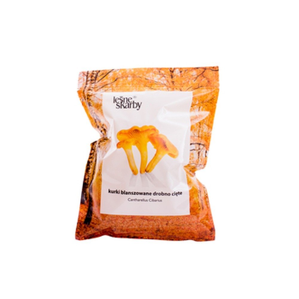 Kurki blanszowane drobno cięte, produkt głęboko mrożony 400g Leśne Skarby