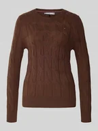 Swetry damskie - Sweter z dzianiny o kroju regular fit z czystej wełny - miniaturka - grafika 1