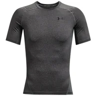 Koszulki sportowe męskie - Męska koszulka Under Armour HG Armour Comp SS Rozmiar: XXXL / Kolor: ciemnoszary - miniaturka - grafika 1