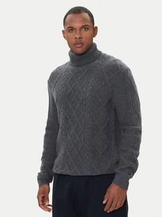 Tommy Hilfiger Golf MW0MW40914 Szary Regular Fit - Swetry męskie - miniaturka - grafika 1