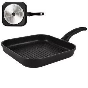 Patelnia grillowa grill 26x26 cm granitowa GRANDE 112969 - Patelnie - miniaturka - grafika 1