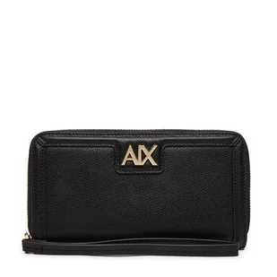 Duży Portfel Damski Armani Exchange 948451 4R731 Czarny - Portfele - miniaturka - grafika 1
