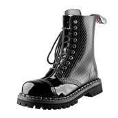 Botki męskie - glany STEADY'S - 10 dziurek, czarne (STE/10/101) -37 - miniaturka - grafika 1