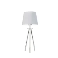 Lampy stojące - Chromowana lampka nocna na 3 nóżkach w stylu skandynawskim BERGEN - miniaturka - grafika 1