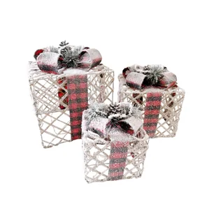 Prezenty LED 3 sztuki - Ozdoby bożonarodzeniowe - miniaturka - grafika 1