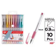 Długopisy - Mp Main Paper Długopis metaliczny 10 kolorów 10 szt. - miniaturka - grafika 1