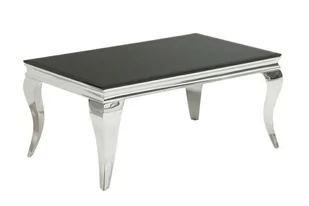 Invicta Interior Stolik kawowy Modern Baroque czarny 100cm (Z37352) - Ławy i stoliki kawowe - miniaturka - grafika 1