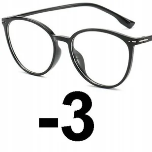 Okulary minusy kujonki kocie oczy korekcyjne -3 - Okulary korekcyjne, oprawki, szkła - miniaturka - grafika 1