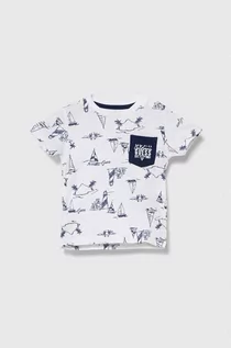 Koszulki dla chłopców - Guess t-shirt bawełniany dziecięcy kolor biały wzorzysty - grafika 1