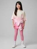 Koszulki dla dziewczynek - 4F T-shirt loose z nadrukiem dziewczęcy - różowy 146 (10-11 lat) - miniaturka - grafika 1