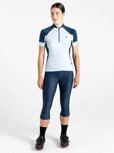 Dare 2b Koszulka kolarska "Flutter Jersey" w kolorze błękitno-granatowym - Koszulki sportowe damskie - miniaturka - grafika 1