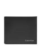 Portfele - Calvin Klein Portfel męski Ck Smooth Trifold W/ Coin LV04D1103G Czarny - miniaturka - grafika 1