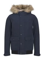 Kurtki i płaszcze dla chłopców - Jack & Jones chłopięca parka z kapturem, granatowy blezer, 140 - miniaturka - grafika 1