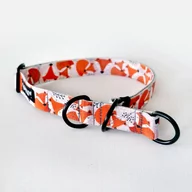 Obroże dla psów - Obroża półzaciskowa Lisiczka szeroka na 2,5 cm, dla średnich i większych psów, czarne dodatki-L/XL - miniaturka - grafika 1