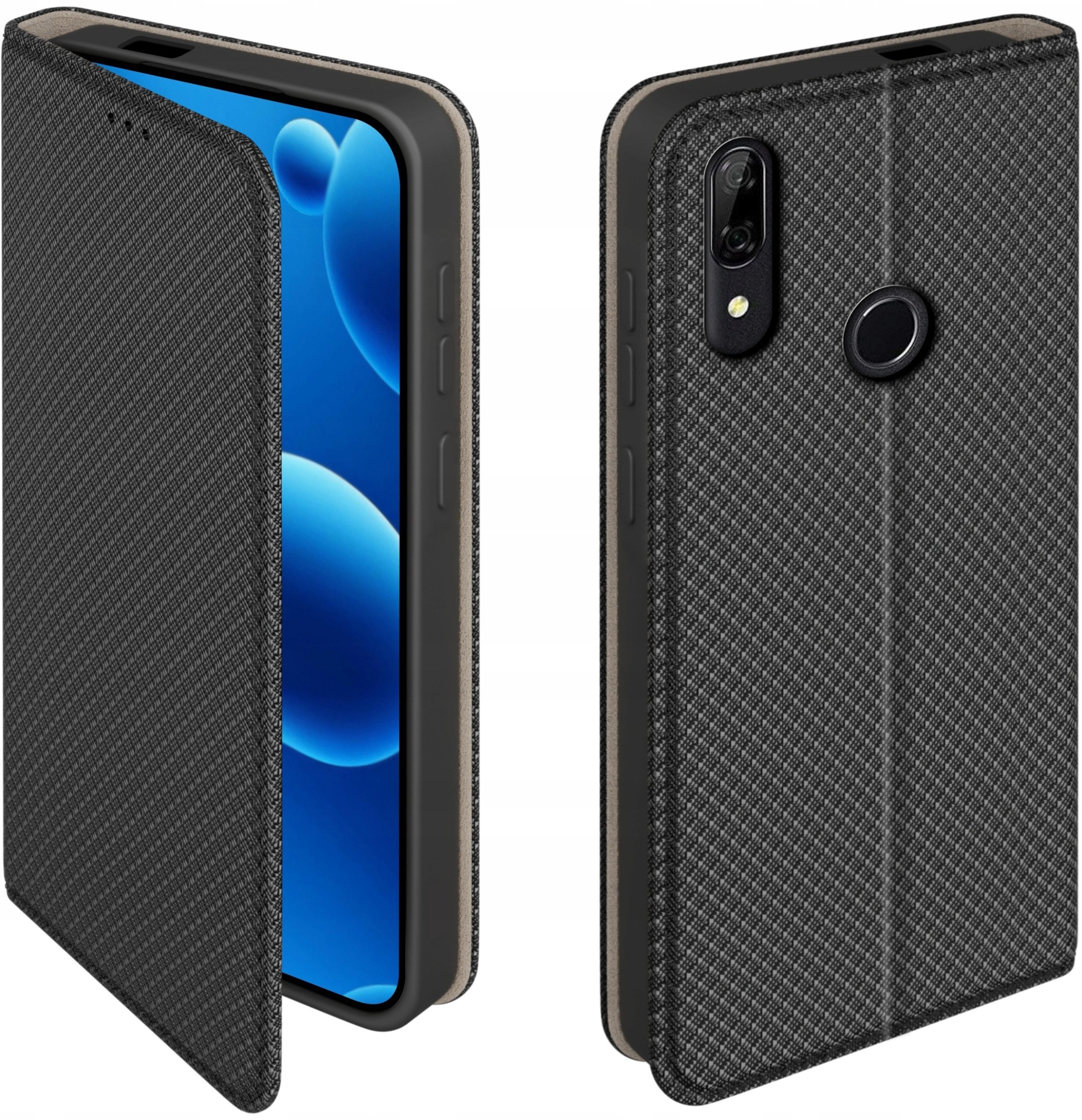 krainaGSM Etui Z Klapką Do Huawei P Smart Z Zamykane Czarne Futerał