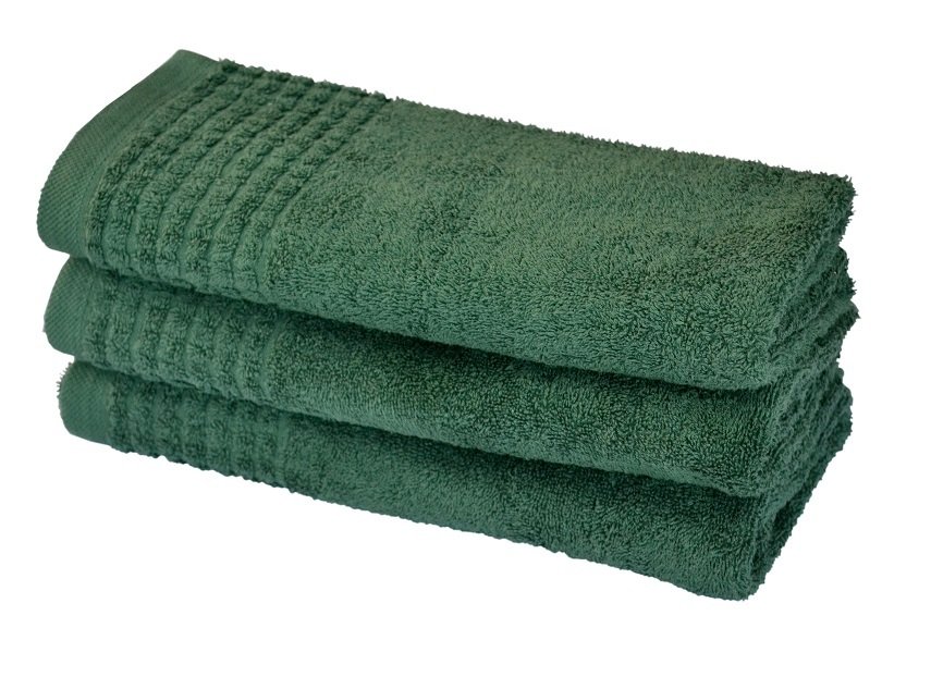 Ręcznik kąpielowy z bawełny, mięsisty, 500 g/m² Uno 50x100cm ciemnozielony