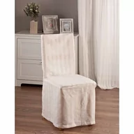 Pokrowce na meble - Dekoria Sukienka na krzesło pasy pólprześwitujące w kolorze białym 45 × 94 cm Linen - miniaturka - grafika 1