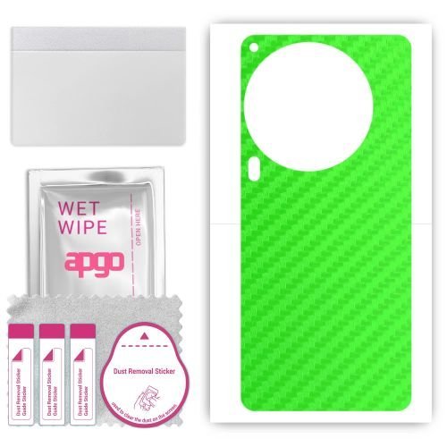 folia naklejka skórka strukturalna na TYŁ do Tecno Camon 30 - Carbon Zielony - apgo SKINS