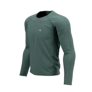 COMPRESSPORT Koszulka biegowa z długim rękawem TRAINING TSHIRT zielona - Koszulki sportowe męskie - miniaturka - grafika 7