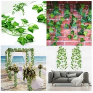 Sztuczne kwiaty - 24X 50M Sztuczny Bluszcz Na Ścianę Balkon Girlanda Sztuczne Liście Jakość - miniaturka - grafika 1