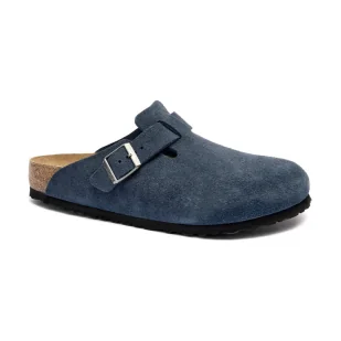 Birkenstock Skórzane mule Boston LEVE regular fit - Klapki i japonki męskie - miniaturka - grafika 1