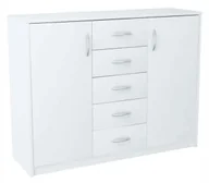 Komody - Biała komoda z półkami i szufladami A9-D60 - miniaturka - grafika 1