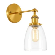 Lampy ścienne - LAMPA ŚCIENNA KINKIET LOFTOWY MOSIĘŻNY FABI - miniaturka - grafika 1