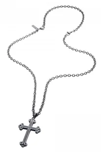 Biżuteria POLICE PJ26552BLK.02. Naszyjnik, Kolor szary. Mężczyzna. - Naszyjniki - miniaturka - grafika 1