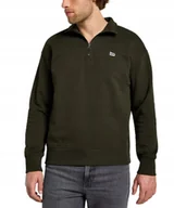 Bluzy męskie - Bluza Lee HALF ZIP SWS 112355752 Olive Night S - miniaturka - grafika 1