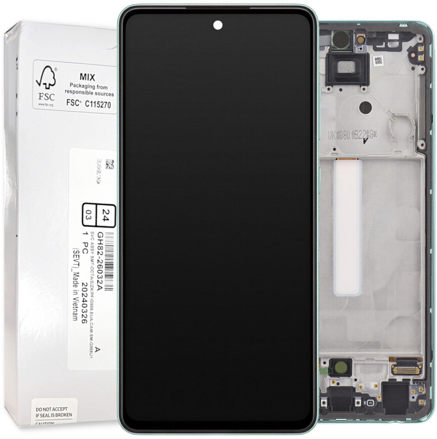 Bateria TKNconnect Wyświetlacz Samsung Galaxy A52s 5G LCD SM-A528B Mint Oryginał Service Pack