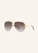 Okulary przeciwsłoneczne - Cartier Sunglasses Okulary Przeciwsłoneczne ct0065s gold - miniaturka - grafika 1
