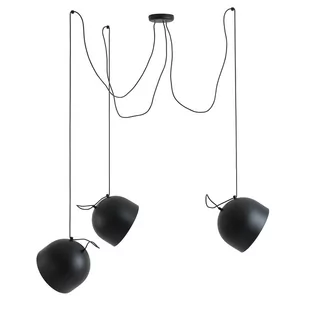 Wisząca lampa pająk Noor 1122E_1 Aldex metalowe klosze czarne - Lampy sufitowe - miniaturka - grafika 1