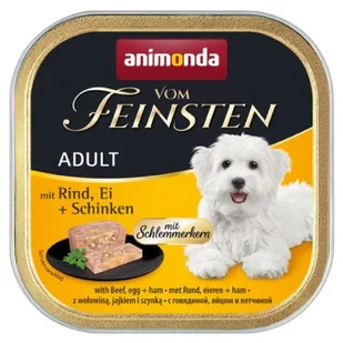 animonda Vom Feinsten Adult 22 x 150 g Wołowina, jajko i szynka z nadzieniem - Mokra karma dla psów - miniaturka - grafika 1