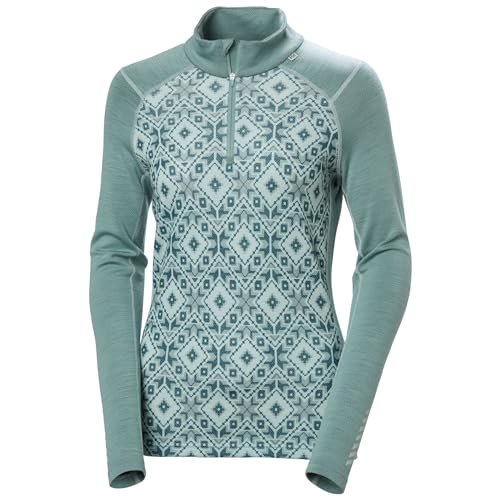Helly Hansen Damska bluza LIFA Merino Midweight Graphic 1/2 Zip Base Layer