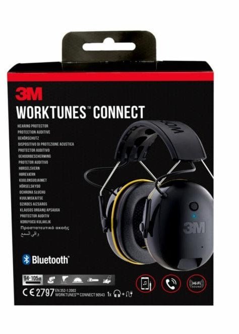 3M 90543EC1, Head-band, Black, Yellow, 31 dB, Wired & Wireless, Battery, Lithium-Ion Li-Ion
