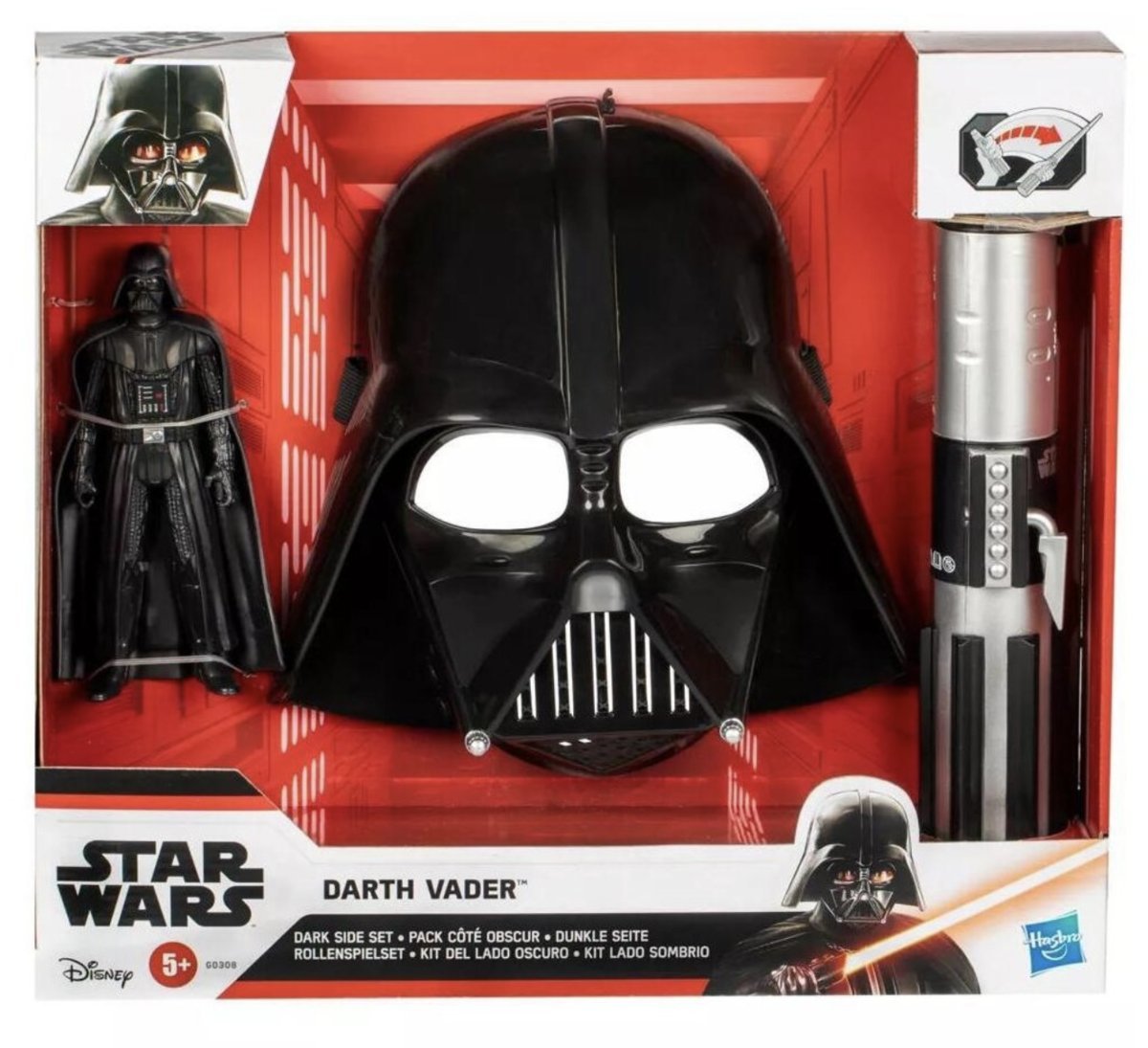 STAR WARS Przebranie Strój Maska Miecz + Figurka Darth Vader
