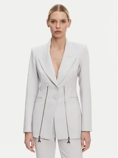 Patrizia Pepe Marynarka 8S0522/A6F5-S702 Szary Regular Fit - Marynarki i żakiety damskie - miniaturka - grafika 1