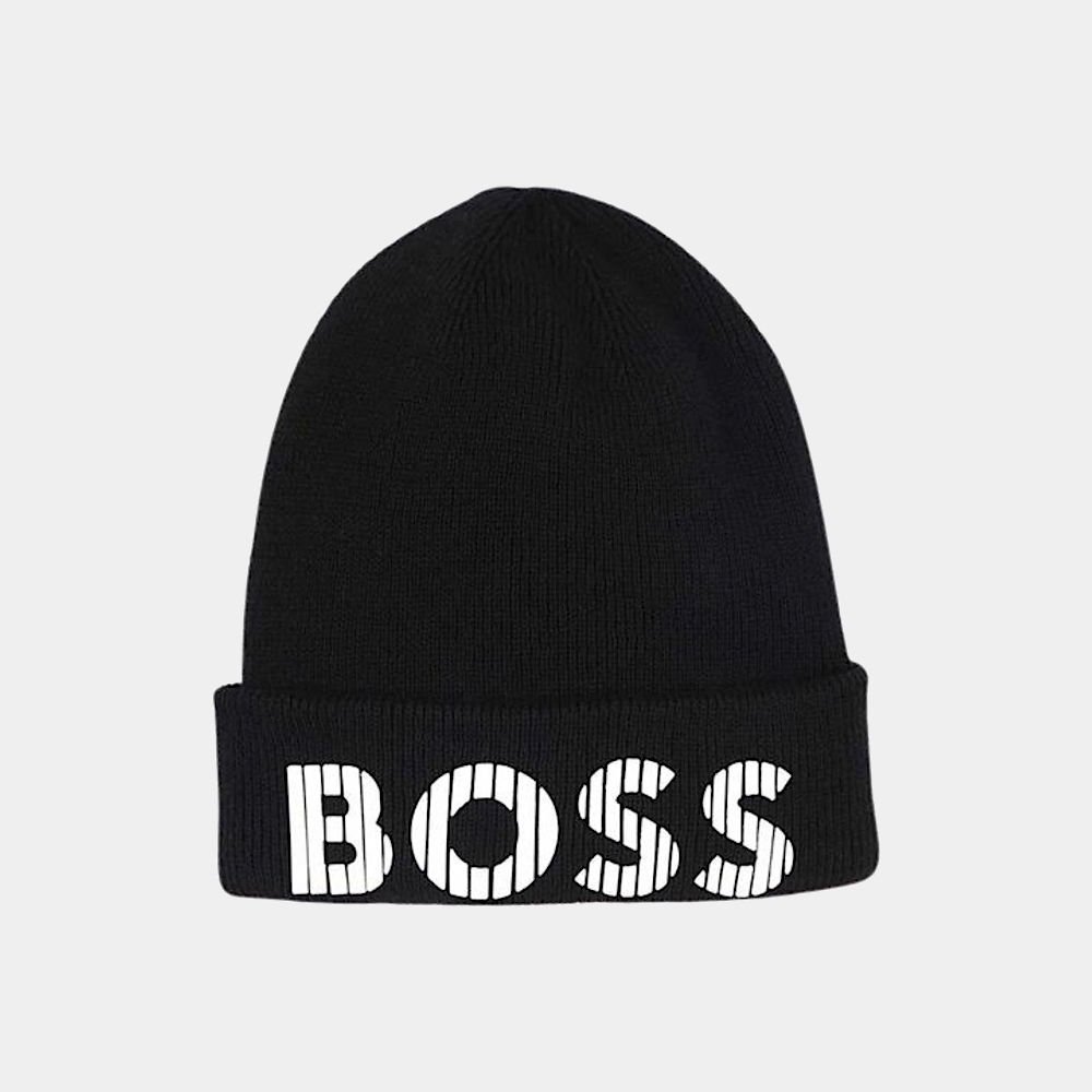Czapka Zimowa Bawełna Czarna BOSS XL
